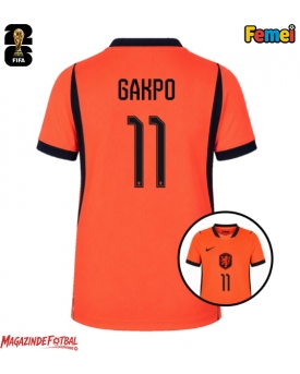 Țările de Jos Cody Gakpo #11 Echipament de Fotbal Replică Mondial 2026 Femei Acasa Țările de Jos Cody Gakpo #11 Echipament de Fotbal Replică Mondial 2026 Femei Acasa